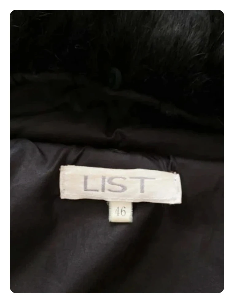 Casaco List Vestido longo de pelúcia preta Tamanho 46 (Italiano) – photo 4
